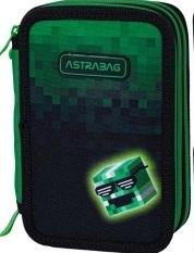 Piórnik JUMBO potrójny z wyposażeniem ASTRABAG PIXEL HERO, AC31