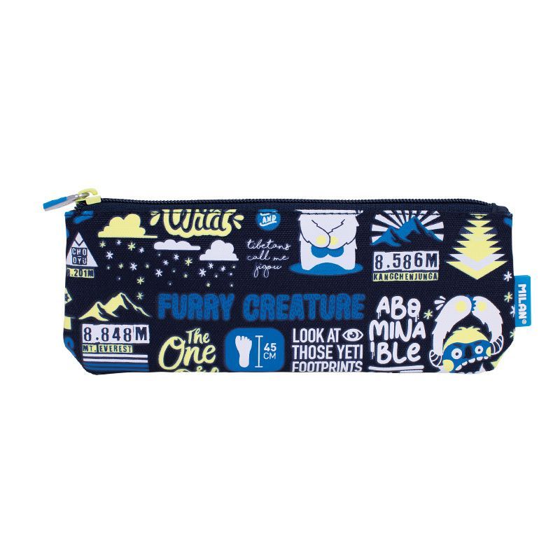 Piórnik mały płaski Milan THE YETI 2 granatowy