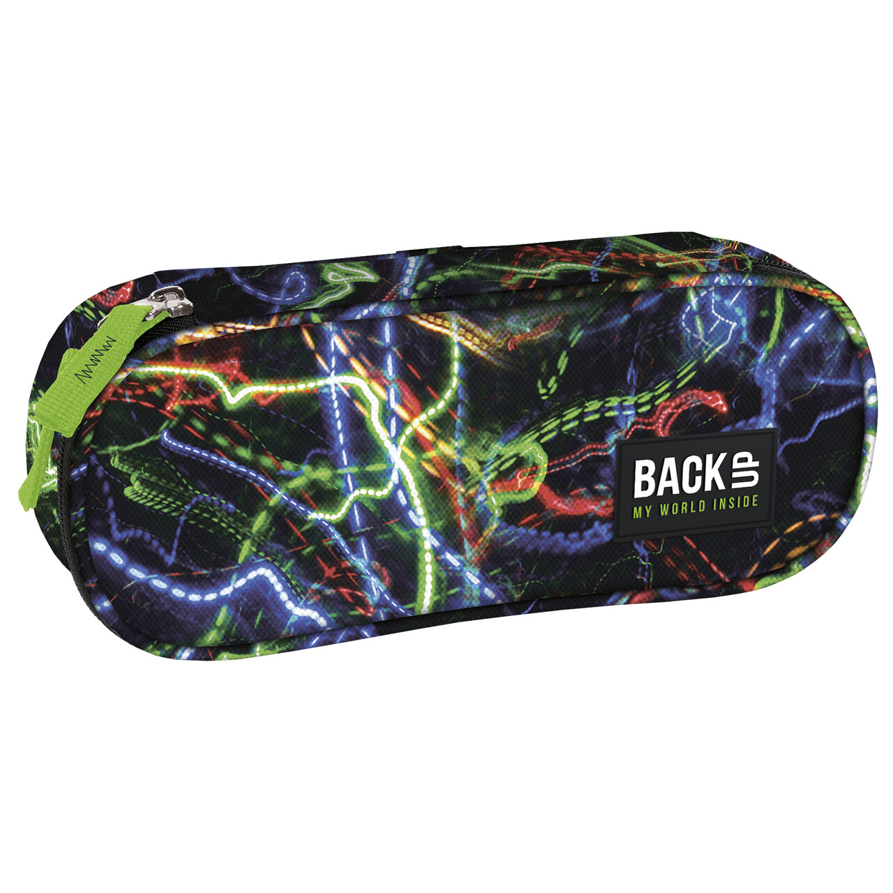 Piórnik owalny BACKUP 5 model A54 światła neonów