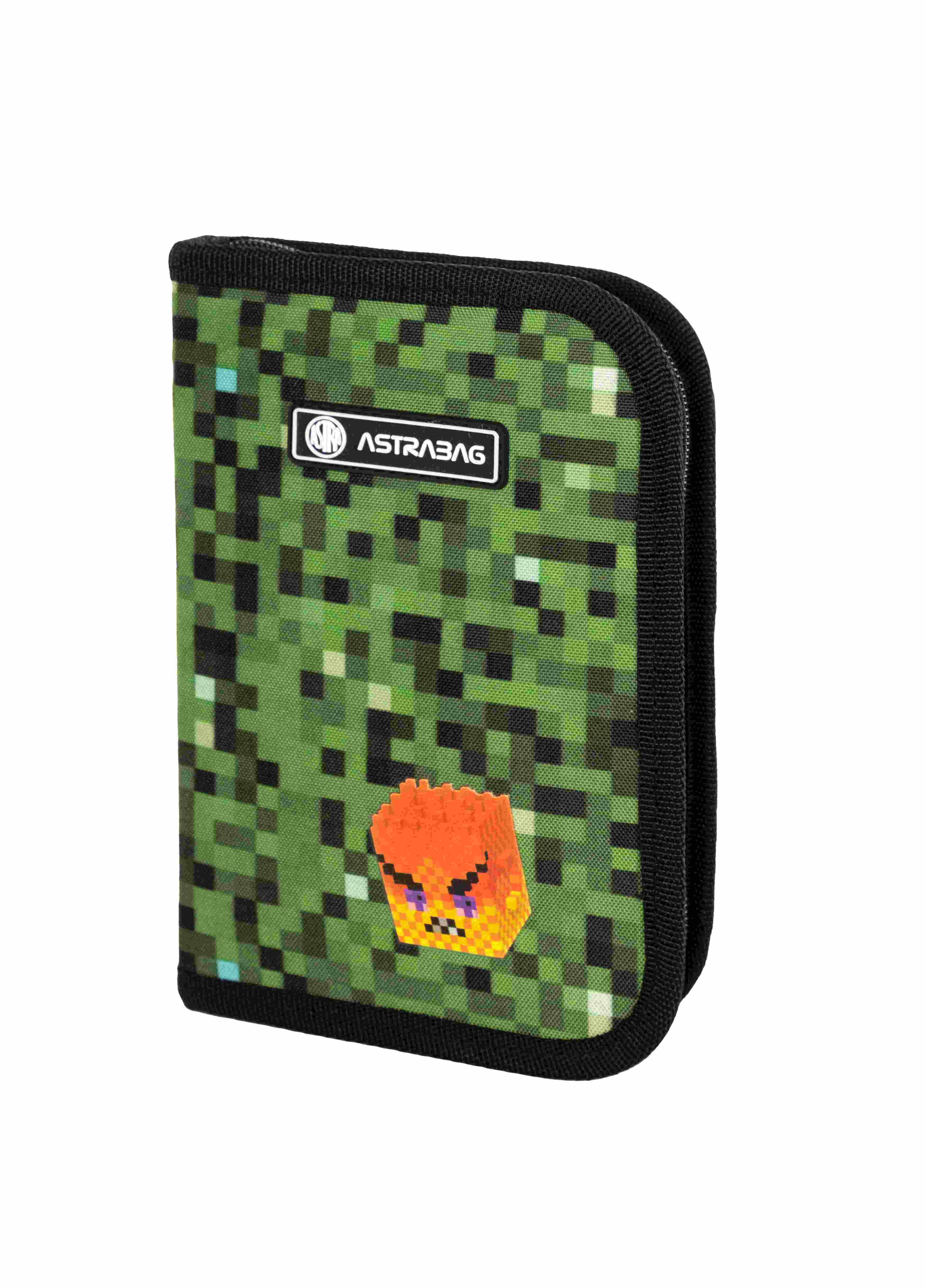 Piórnik pojedynczy dwuklapkowy bez wyposażenia Astrabag pixel one