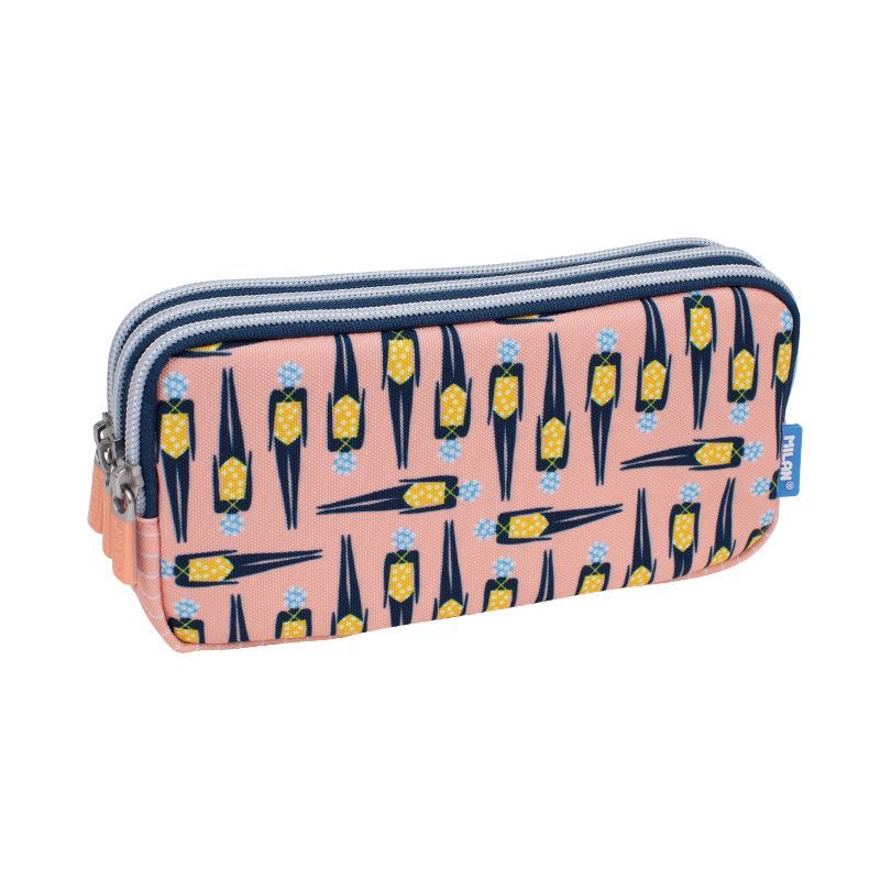 Piórnik saszetka 3-komorowy Milan SWIMS 2 różowo - żółty