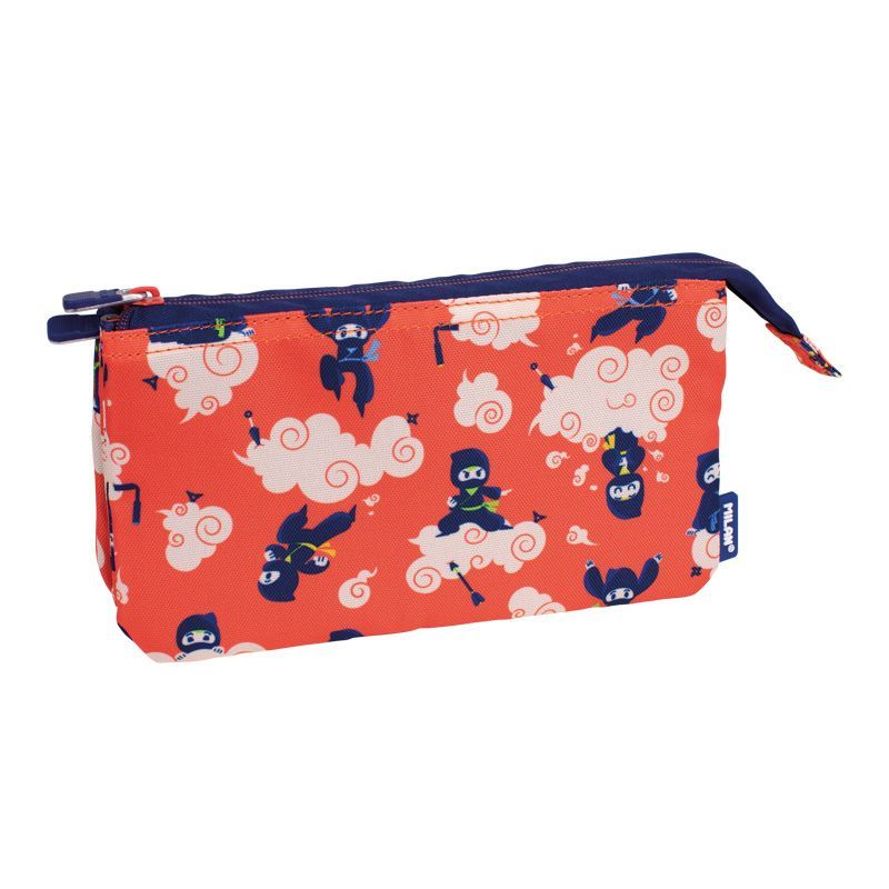 Piórnik saszetka 5-komorowy Milan NINJUTSU czerwony