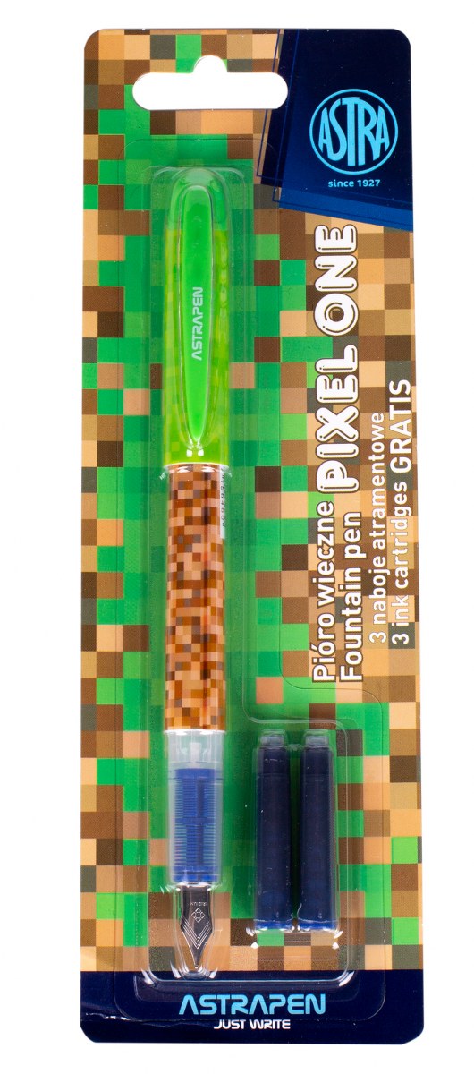 Pióro młodzieżowe Astra Pixel One 1 sztuka + 3 naboje blister mix