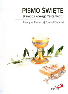 Pismo Święte starego i nowego testamentu pamiątka pierwszej komunii świętej