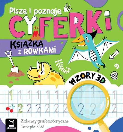 Piszę i poznaję Cyferki Książka z rowkami Wzory 3D