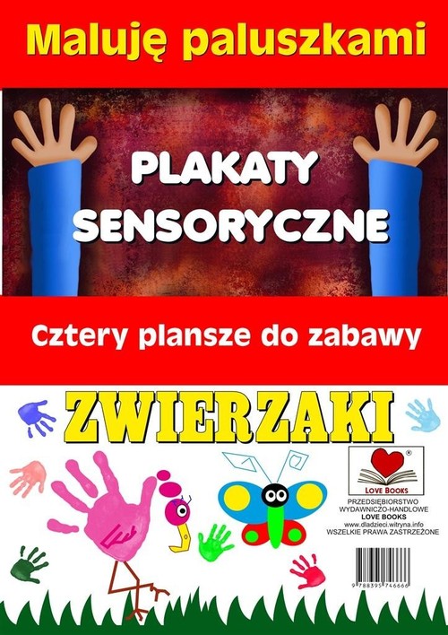 Plakaty sensoryczne Maluję paluszkami Zwierzaki