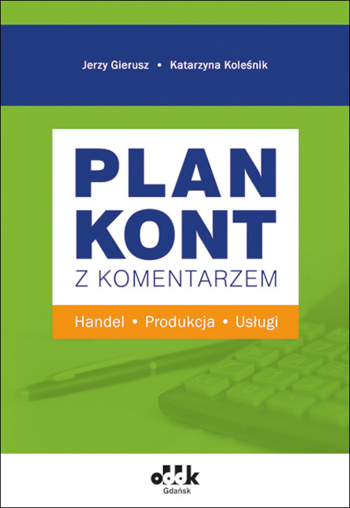 Plan kont z komentarzem - handel, produkcja, usługi
