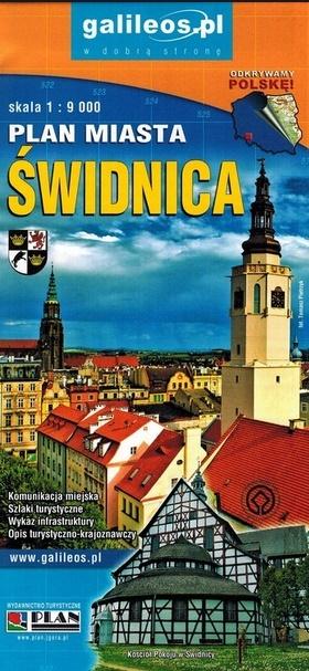 Plan miasta - Świdnica, powiat Świdnicki 1:9 000