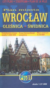 Plan miasta Wrocław Oleśnica Świdnica