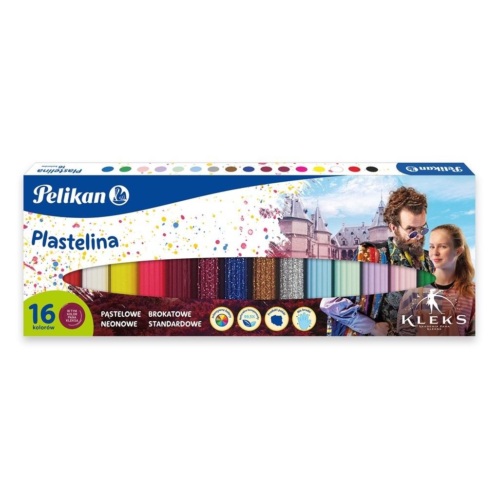 Plastelina Kleks 16 kolorów Pelikan