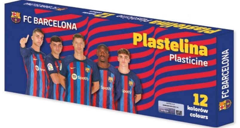Plastelina szkolna FC Barcelona 2023 12 kolorów