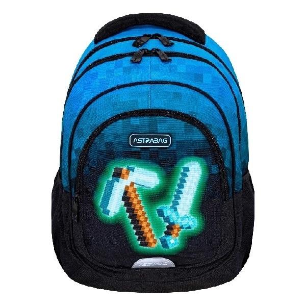 Plecak 3-komorowy Astrabag blue pixel