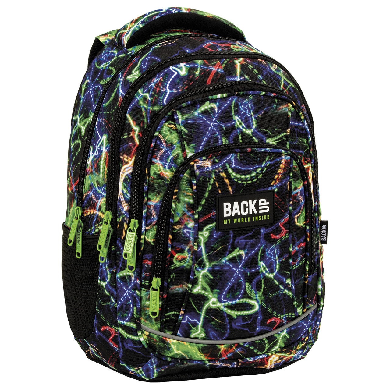 Plecak 4-komorowy BACKUP 5 model A54 światła neonów