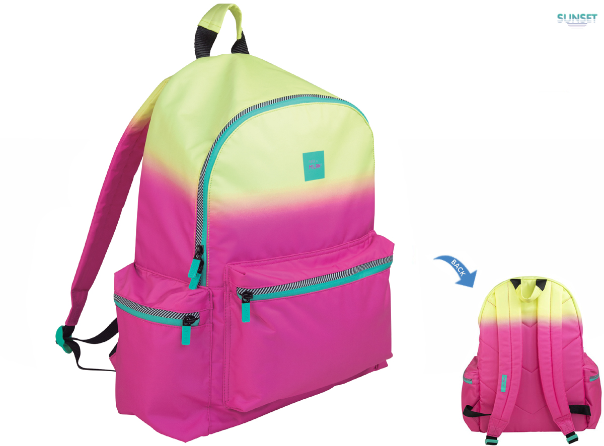 Plecak Milan duży SUNSET 23l różowo-żółty