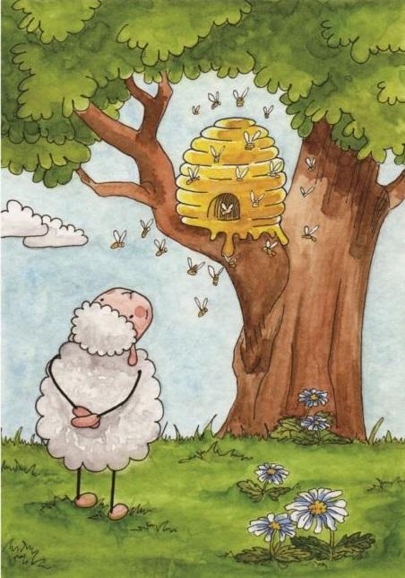 Pocztówka z kolorowanką - Twoje słowa są słodkie