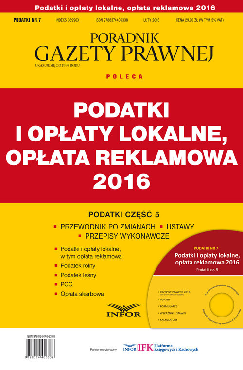 Podatki i opłaty lokalne, opłata reklamowa 2016
