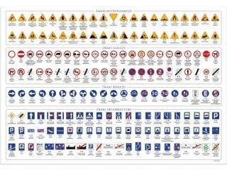 Podkład oklejany Znaki Drogowe