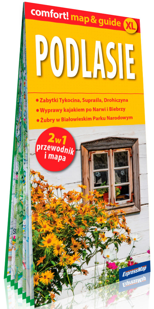 Podlasie laminowany map&guide 2w1 przewodnik i mapa