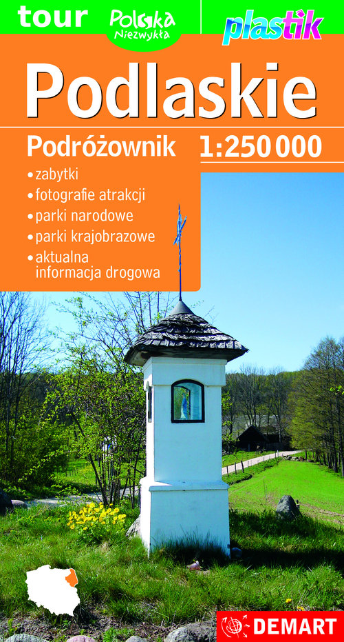 Podlaskie Podróżownik Mapa turystyczna 1:250 000