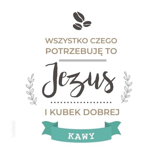 Podstawka korkowa - Jezus i kubek kawy