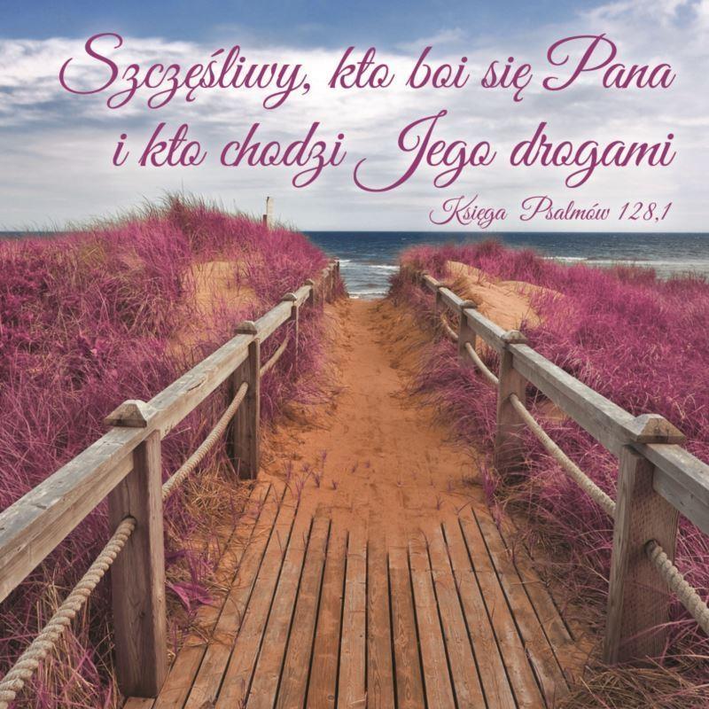 Podstawka korkowa - szczęśliwy kto boi się Pana