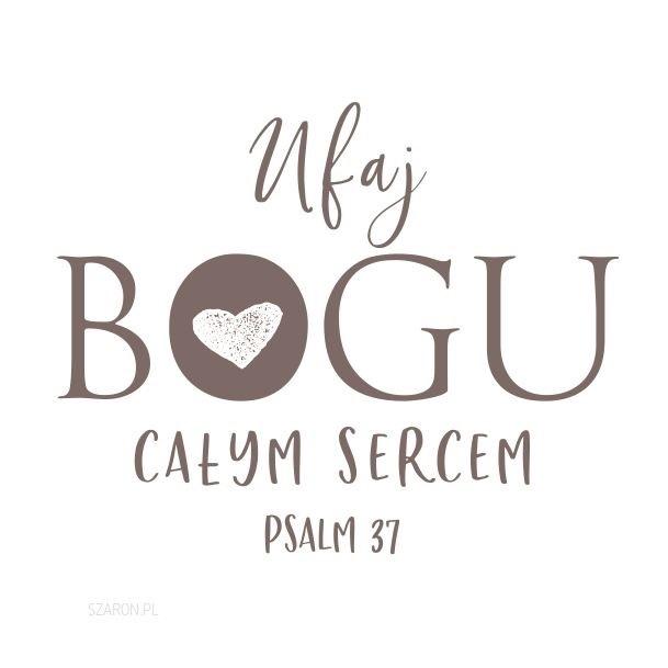 Podstawka korkowa - Ufaj Bogu całym sercem