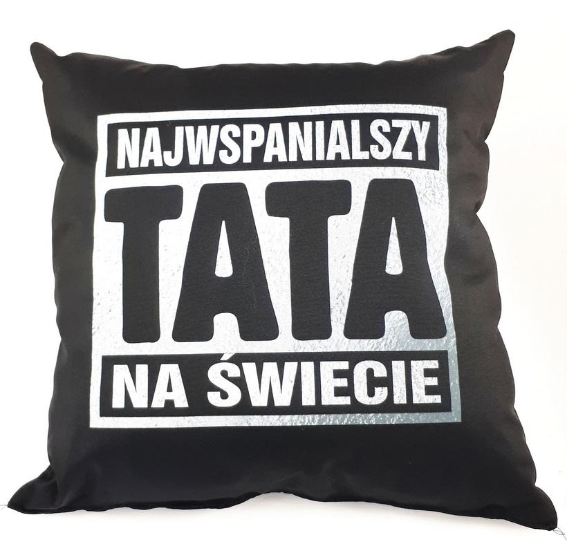 Poduszka czarna. Najwspanialszy Tata na świecie