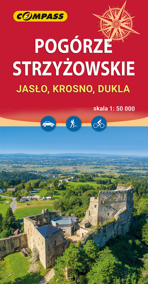 Pogórze Strzyżowskie Jasło Krosno Dukla mapa turystyczna 1:50 000