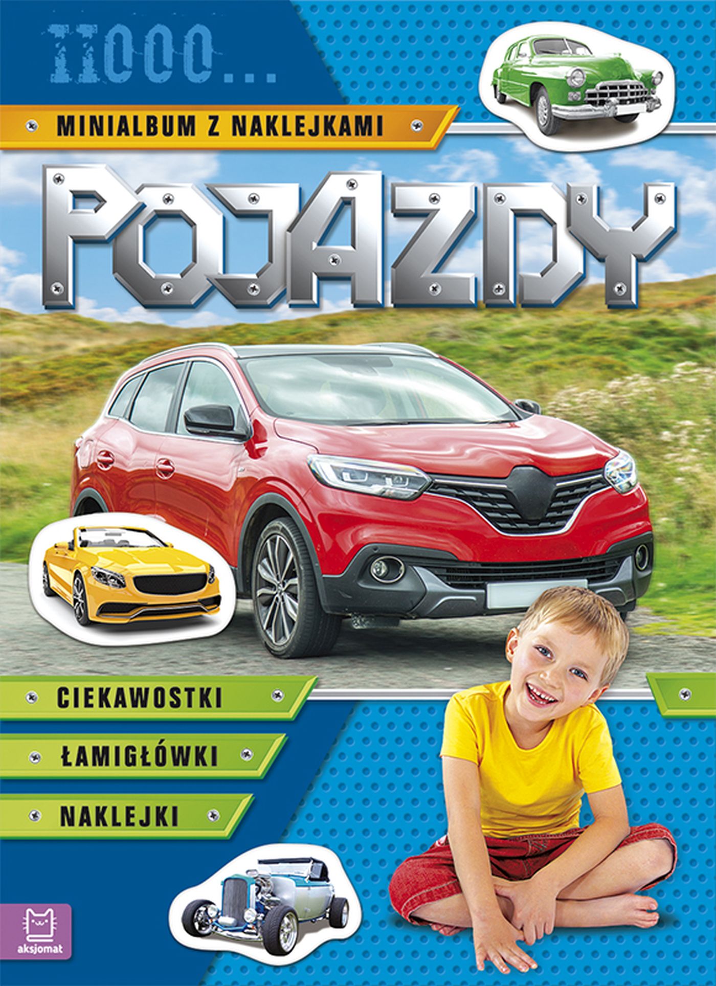 Pojazdy. Iiooo... Minialbum z naklejkami (niebieski)