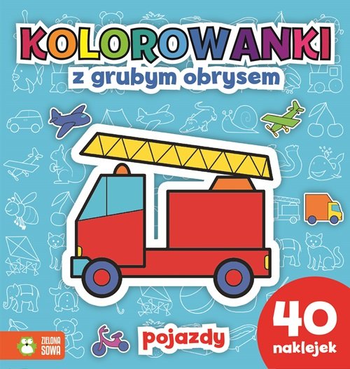 Pojazdy Kolorowanki z grubym obrysem