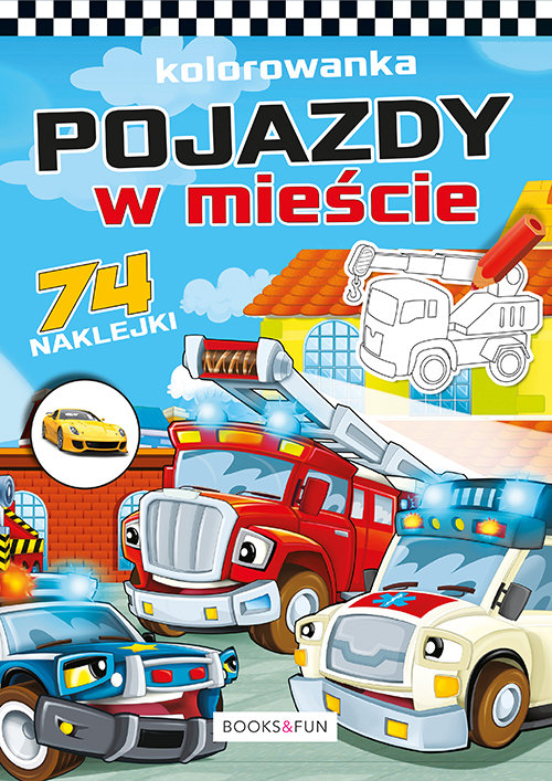 Pojazdy w mieście plus naklejki