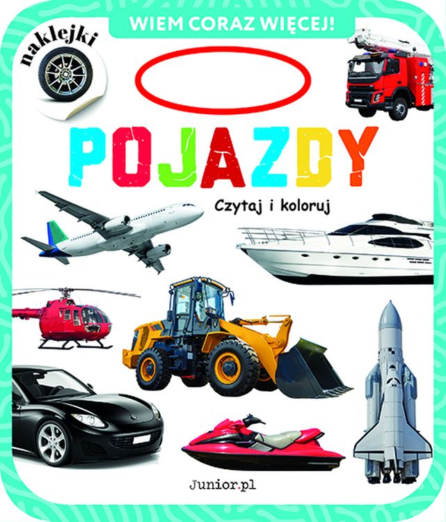 Pojazdy Wiem coraz więcej Czytaj i koloruj