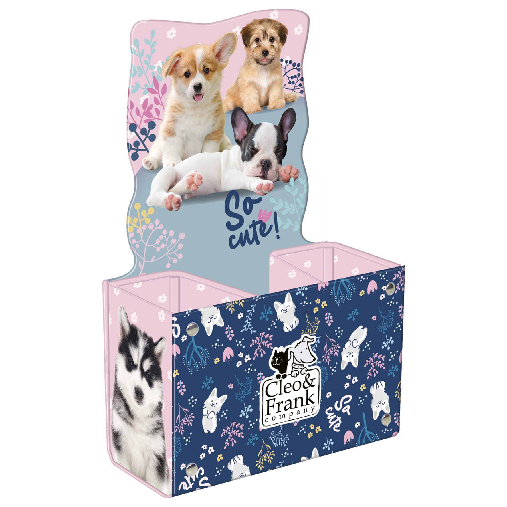 Pojemnik na przybory szkolne Derform Cleo i Frank 34 (pies)