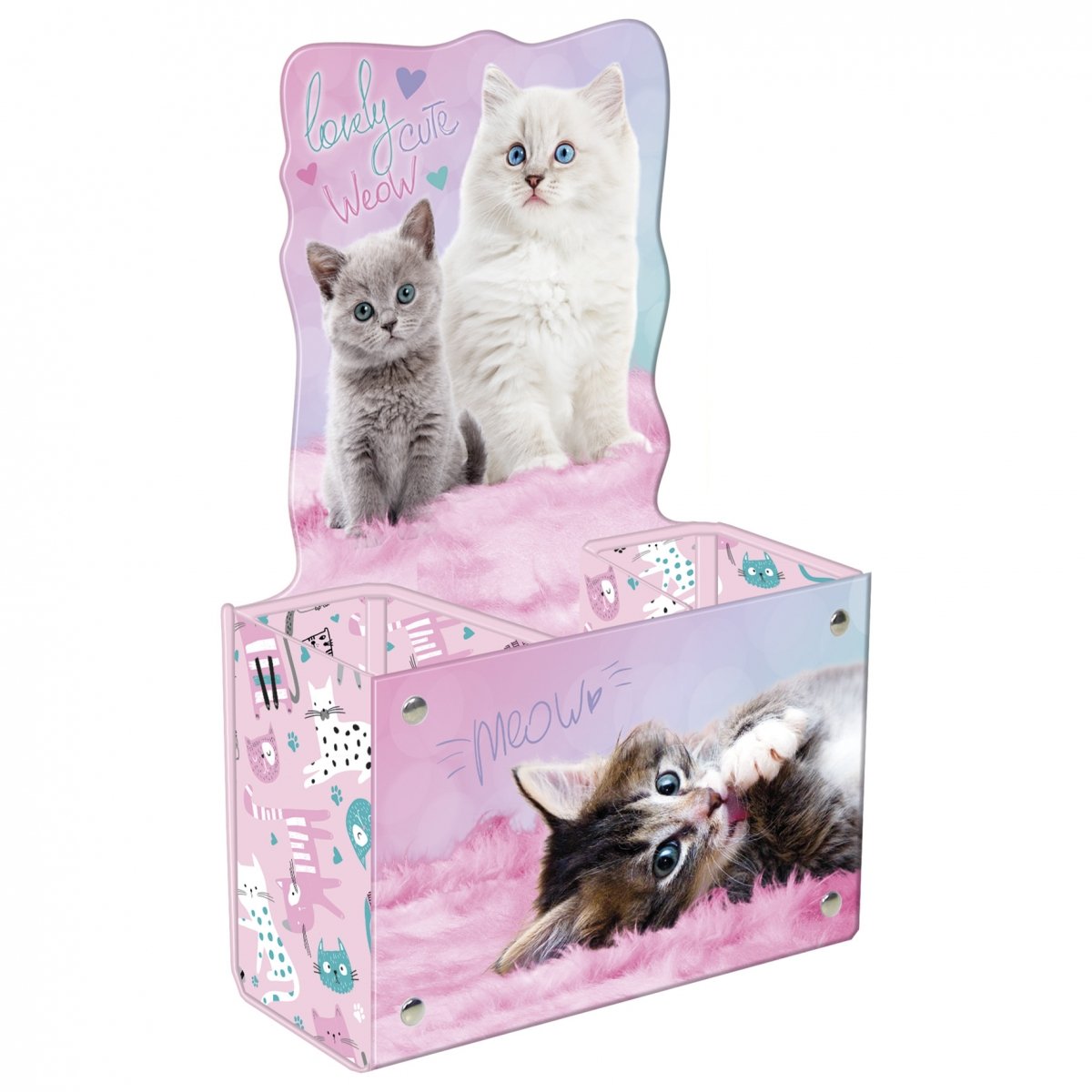 Pojemnik na przybory szkolne Derform Cleo i Frank 35 (kot)