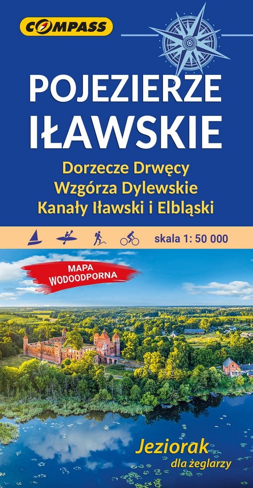 Pojezierze Iławskie mapa laminowana