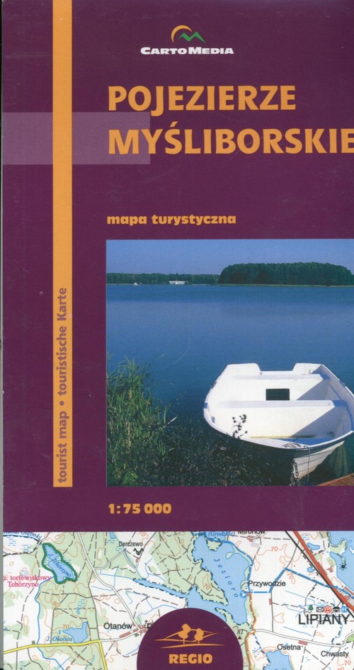 Pojezierze Myśliborskie Mapa turystyczna