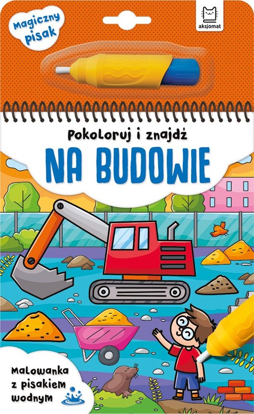 Pokoloruj i znajdź Na budowie Malowanka z pisakiem wodnym