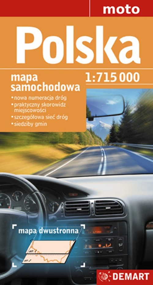 Polska 1:715 000 Mapa Samochodowa