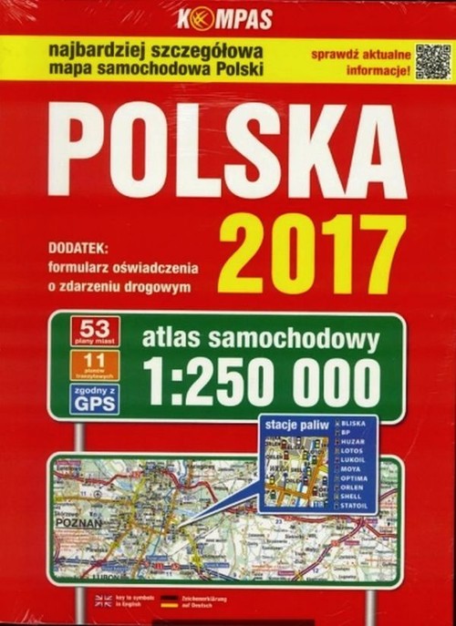 Polska 2017 Atlas samochodowy 1:250 000