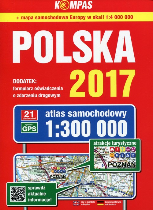 Polska 2017 Atlas samochodowy 1:300 000