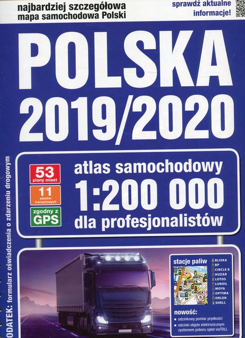 Polska 2019/2020 Atlas samochodowy 1:200 000 dla profesjonalistów