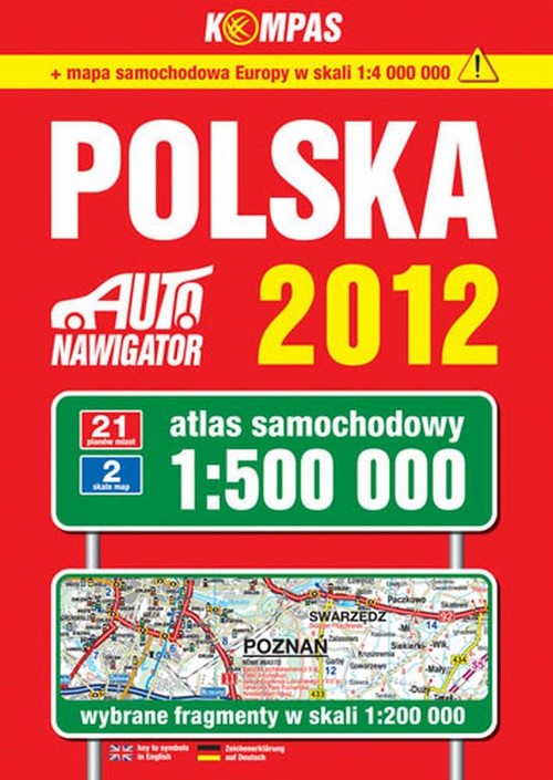 Polska Atlas samochodowy 2012 1:500 000