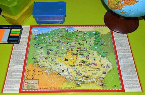 Polska dwustronna podkładka na biurko do ćwiczeń dla dzieci ArtGlob