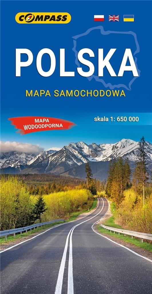 Polska mapa samochodowa 1:650 000