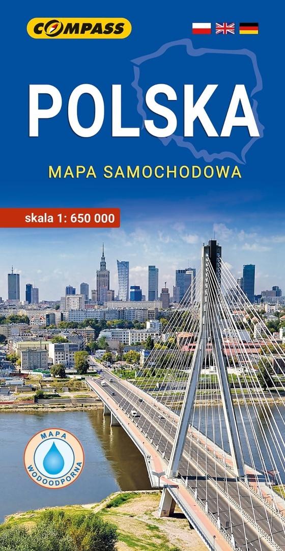 Polska mapa samochodowa 1:650 000