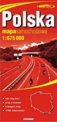 Polska mapa samochodowa 1:675 000