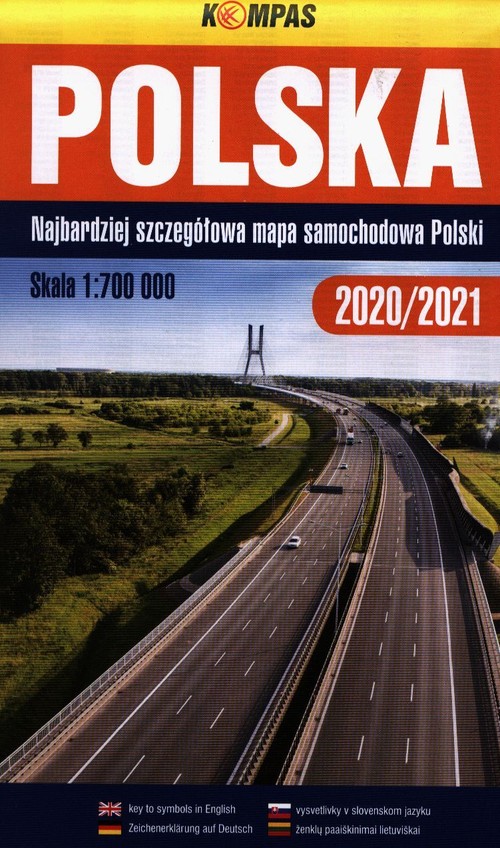 Polska mapa samochodowa 1:700 000