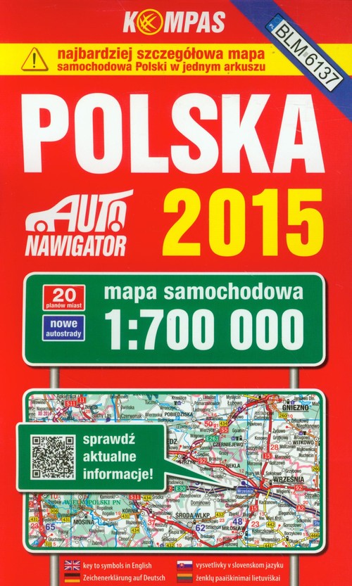 Polska Mapa samochodowa 1:700 000