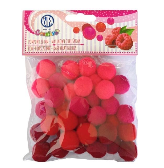 Pompony dekoracyjne Astra Malinowy Chruśniak 20 mm