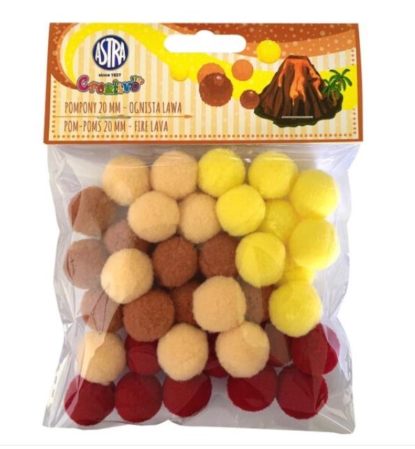 Pompony dekoracyjne Astra Ognista lawa 20 mm